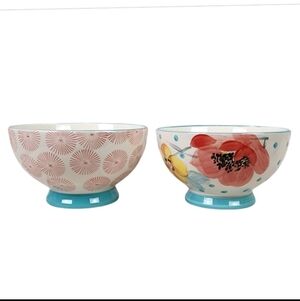 The Pioneer Woman 6Inch Footed Bowls Set of 2 Atomic Starburst Vintage Bloom